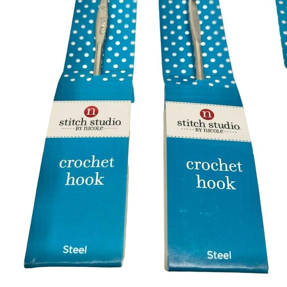 Stitch Studio Crochet Hooks Bundle 4 Various Sizes Aluminum or Steel NEW - Picture 5 of 6